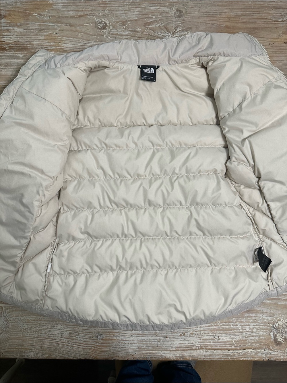 The North Face Women’s Minoqua Goose Down Puffer Jacket Off White Sz M - Picture 6 of 11